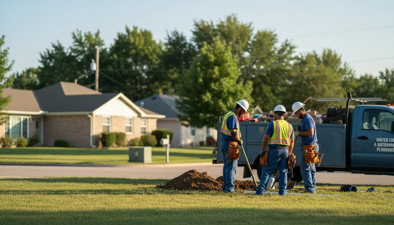 Residential water line and bathroom plumbing service in Jackson, TN